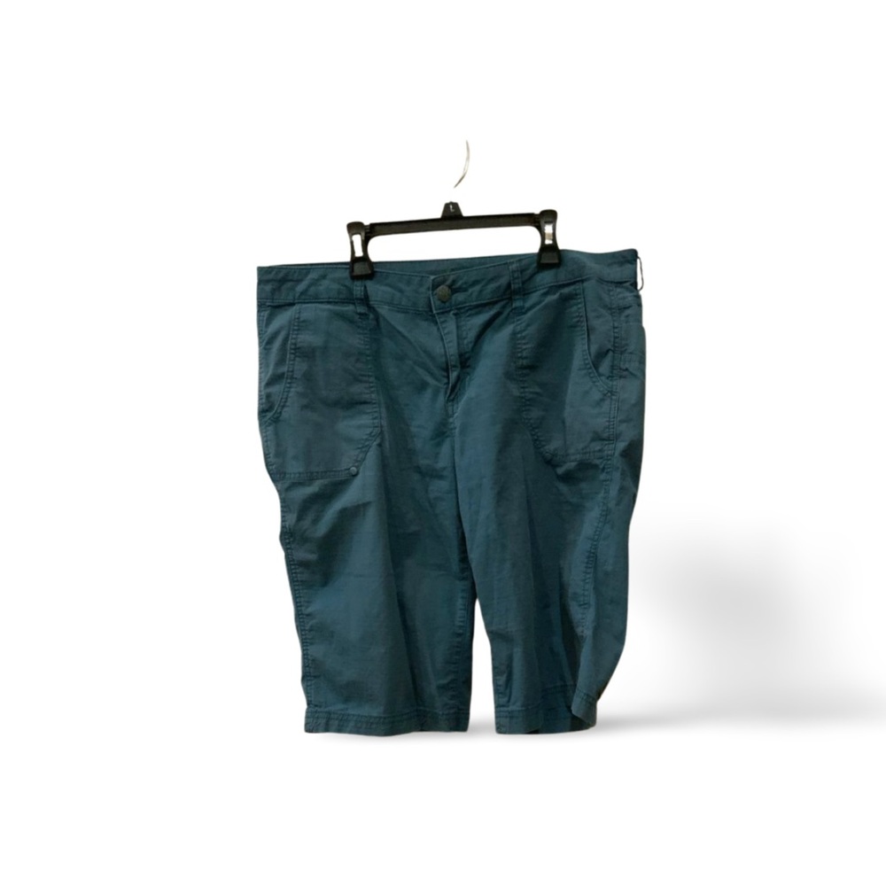 prAna Blue Grey Stretch Bermuda Shorts Size 12
